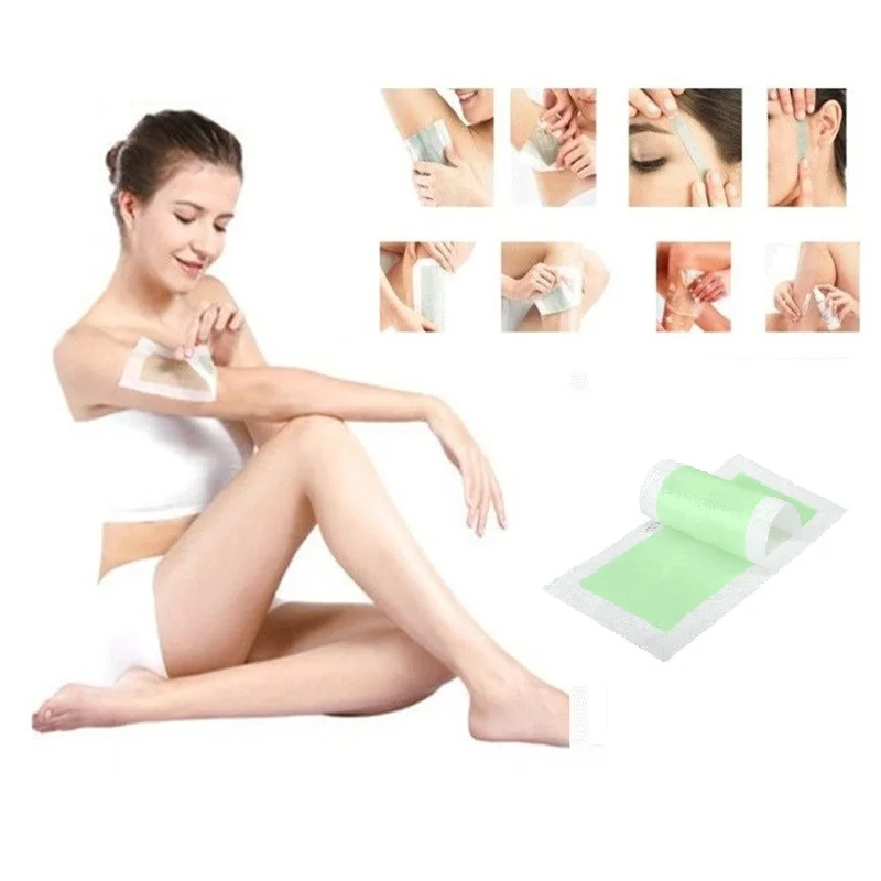 5 sheets 10 pcs New Removal Depilatory Nonwoven Epilator Wax Strip Paper Pad Patch Waxing For 2