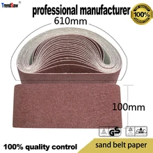 5 pces cinto lixa areia papel circunferência 610mm width100mm para electircal polimento ferramentas de aço madeira brilhando uso
