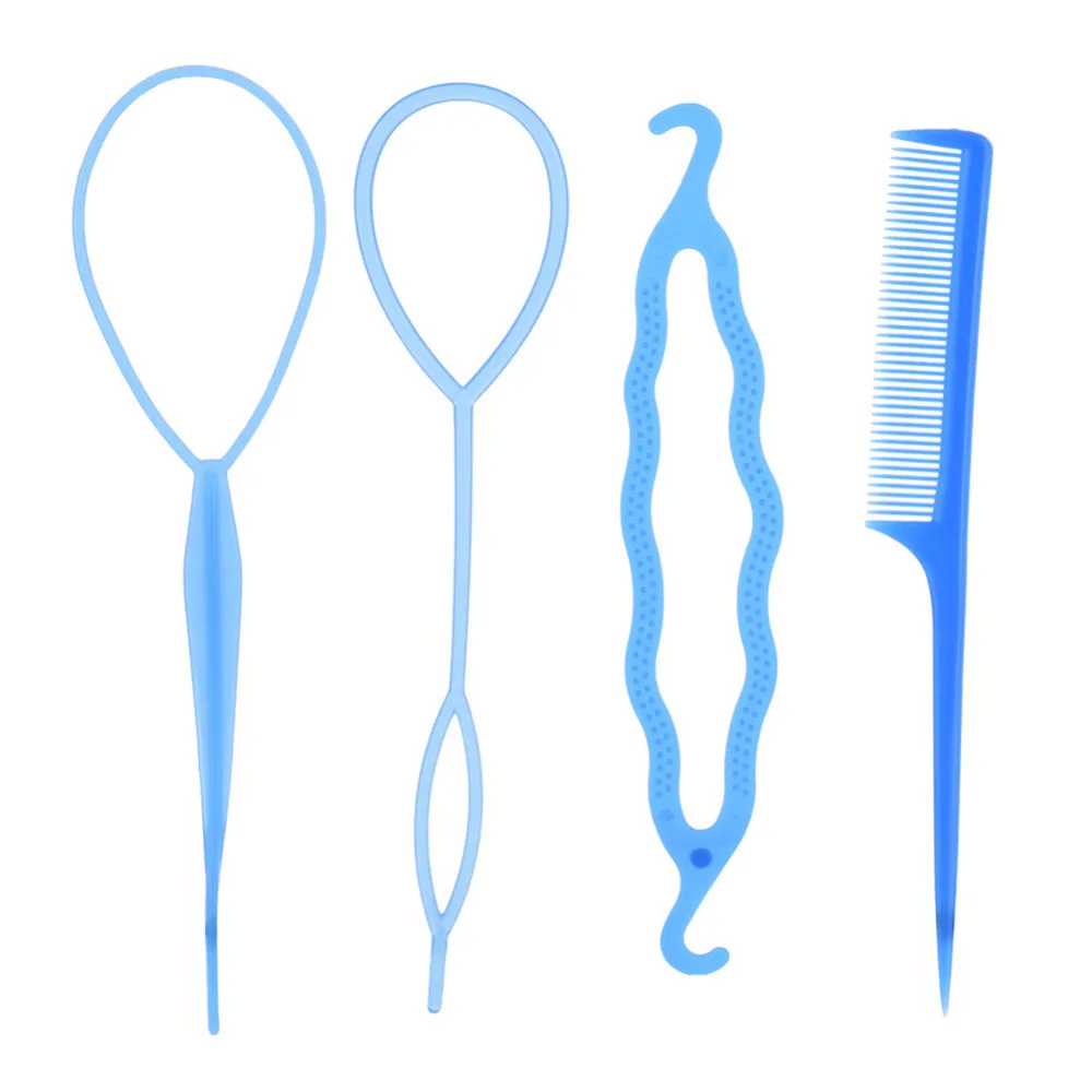 4 Pcs/set Black Plastic DIY Styling Tools Pull Hair Clips Hairpins Comb Hair Bun Maker Twist Hair Accessories Drop Shipping 4 Pcs/set Black Plastic DIY Styling Tools Pull Hair Clips Hairpins Comb Hair Bun Maker Twist Hair Accessories Drop Shipping