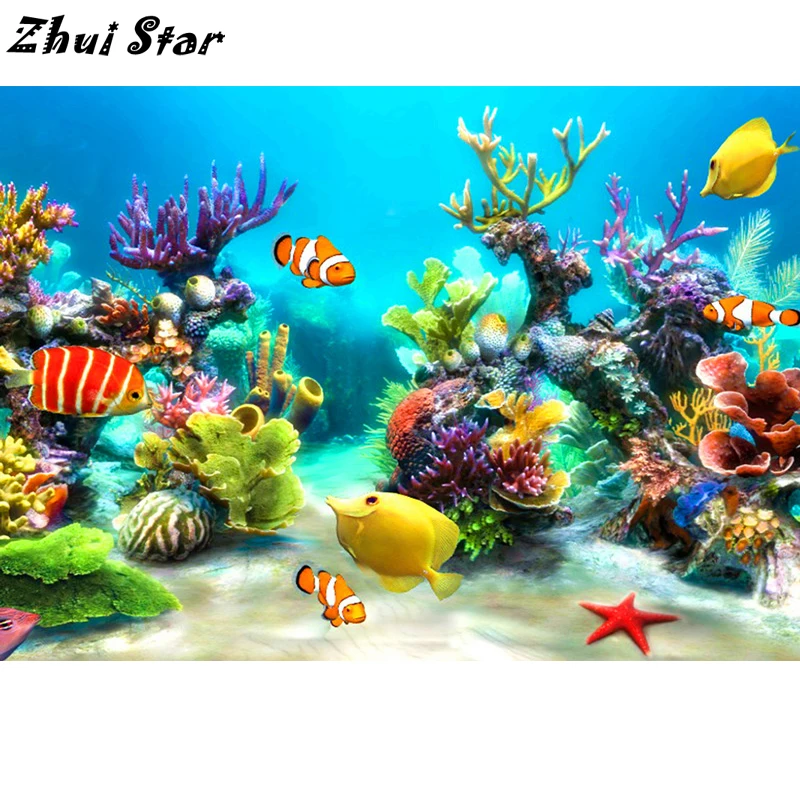 

NEW DIY 5D Diamond Embroidery The underwater world Pattern Rhinestone Mosaic Full Square Diamond Painting Cross Stitch FC2021