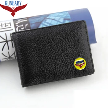 

KUNBABY Black Leather Car logo Bag Card Package Driver License For All Cars Car Styling
