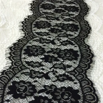 

3m/pack High Quality Eyelash Lace Fabric Handmade DIY Clothing Accessories Pure White Lace Trim Skirt Lace 20CM Wide RS318