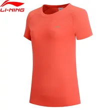 Li-Ning женские футболки для бега, тонкие, дышащие, удобные, с подкладкой, спортивные майки для фитнеса, топы, футболки ATSN226 WTS1461