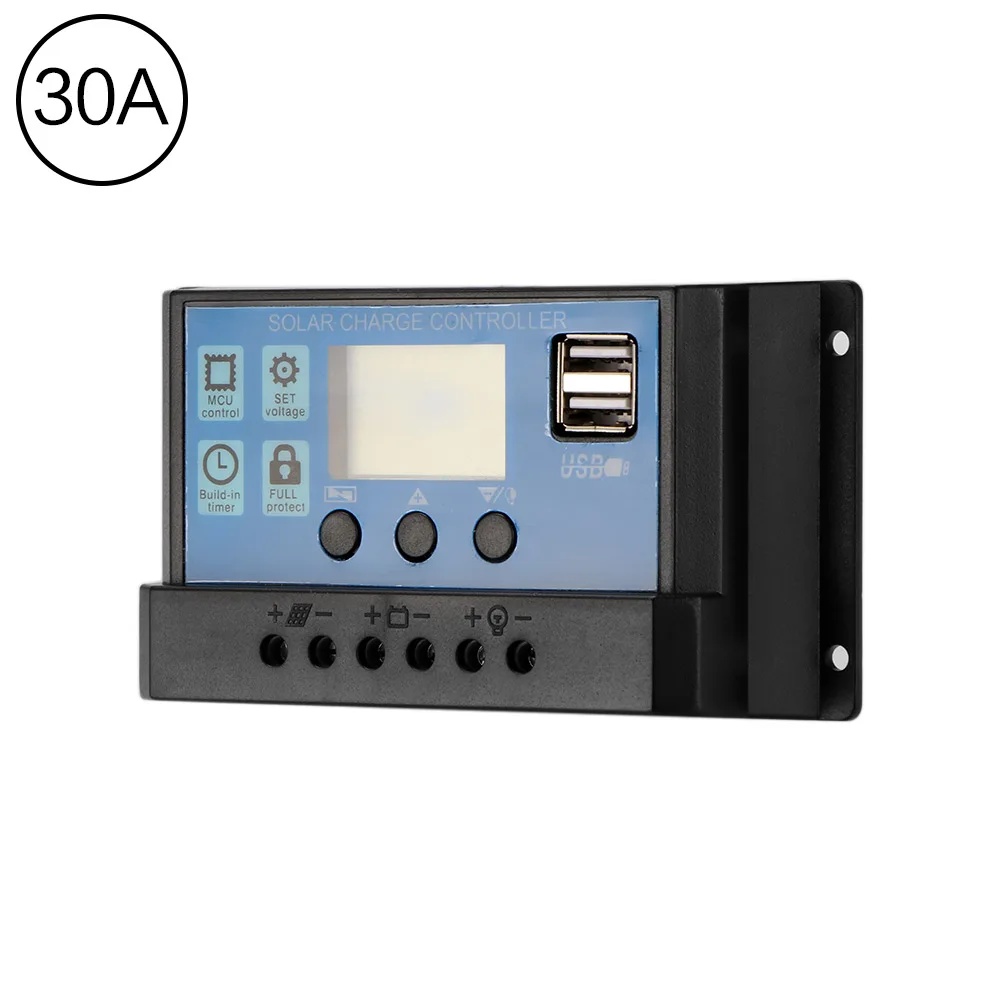 

2018 Hot 10-50V Auto Work Solar Charge Controller PWM With LCD Dual Output Solar Cell Panel Charger Regulator PV Home