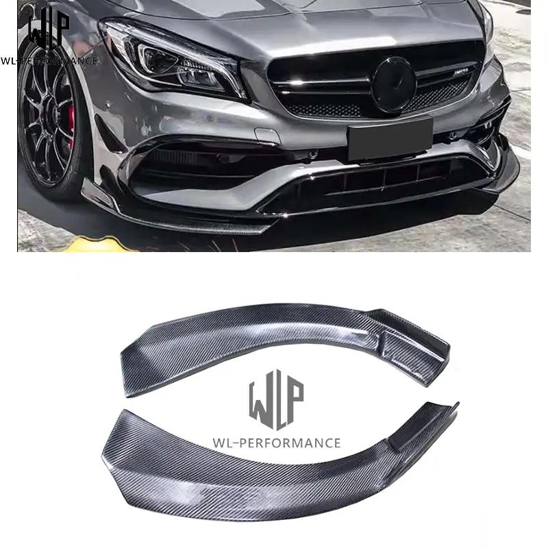 

CLA Carbon Fiber Auto Car front Bumper Aprons Side Splitter for Mercedes Benz CLA W117 refit kits Front Bumper 13-15 use
