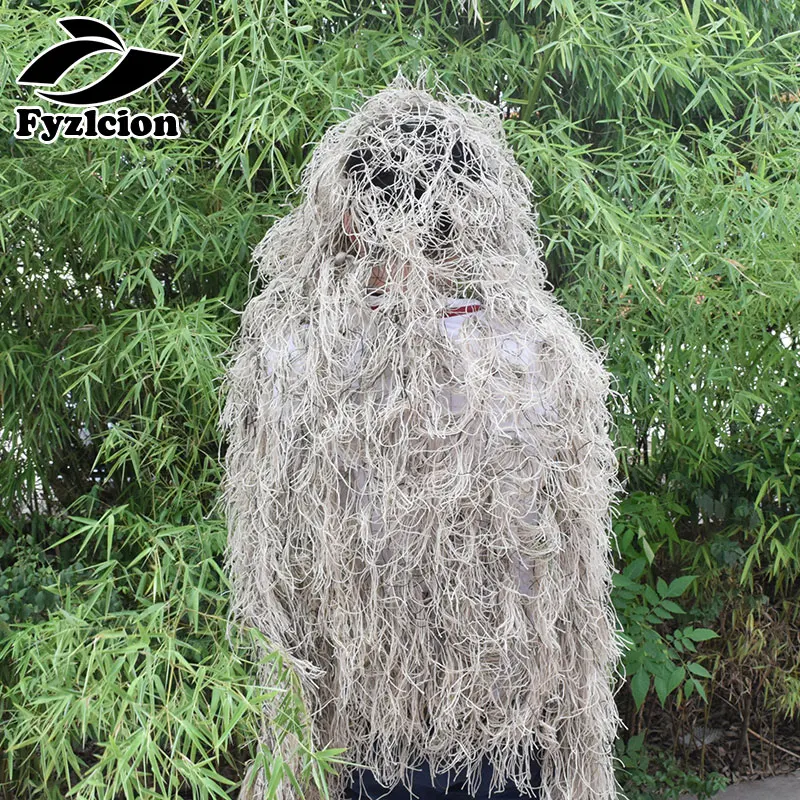

Hunting Portable handmade Jungle Camouflage Net Hunting Sniper Flapping Clothing Scouting Woodland HandMade Burlap Camo Net