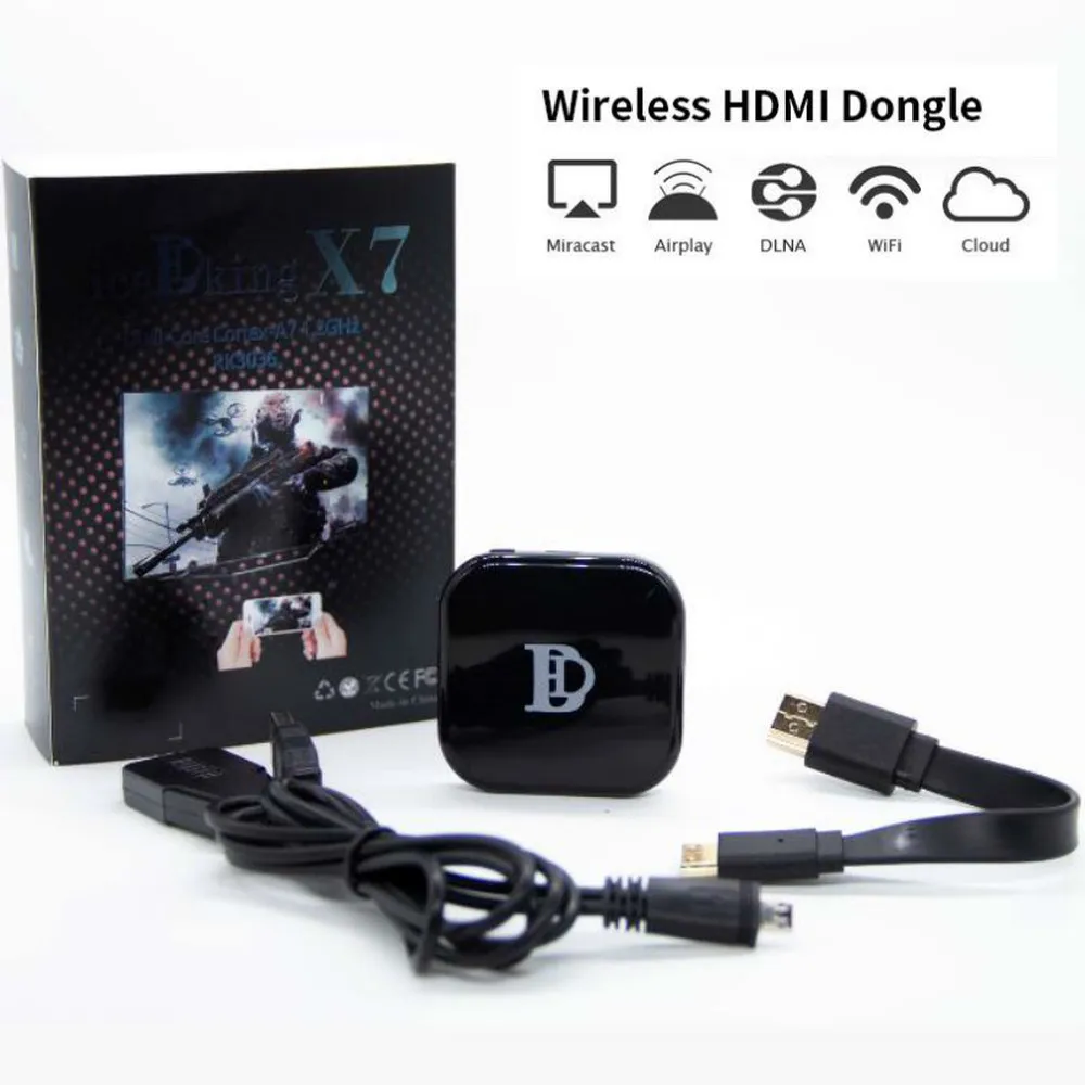 YIKIXI X7 2,4 ГГц беспроводной дисплей ТВ-Палка для Dongle1080P Full HD WiFi ТВ-Палка Поддержка Netflix YouTube AirPlay Miracast