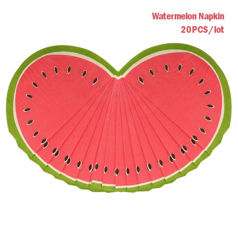 

20Pcs Watermelon Paper Napkins Hawaiian Party Decor Luau Birthday Decorations Supplies Disposable Party Tableware Napkin