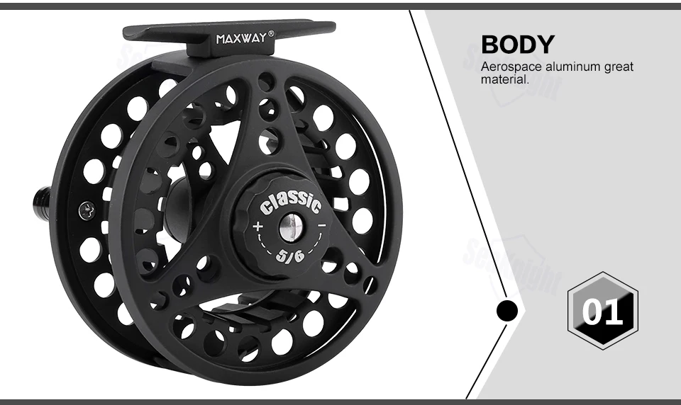 1 шт. SeaKnight MAXWAY Классический Новый 3/4 5/6 7/8 металлический 3BB нахлыстом Reel 1:1 алюминиевый корпус поток рыбалка катушки Fly снасти