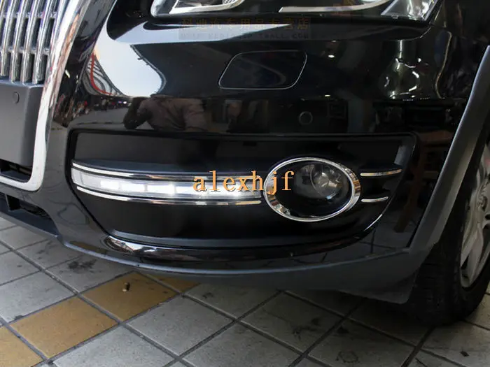 

July King LED Daytime Running Lights DRL with Fog Lamp Cover, LED Front Bumper Fog Lamp Case for Audi Q5 2009~2013 1:1 Replace