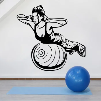 

2019 New GYM Girl Vinyl Wallpaper Decorative Girls Bed Room Decor Wallstickers Vinyl Art Decals