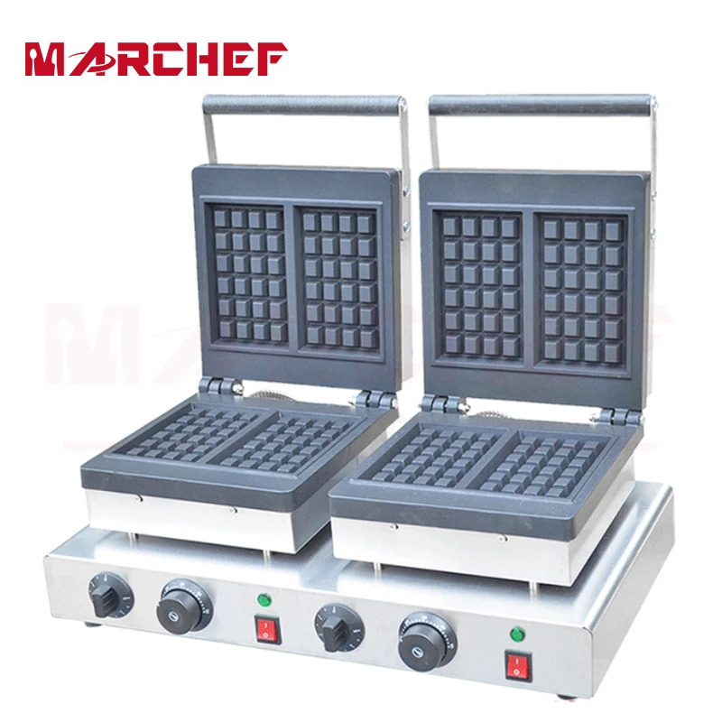 Professional Heavy Duty Double Head 4 pieces Waffle Maker