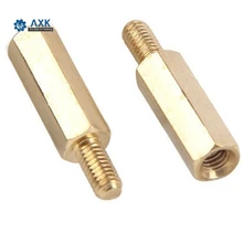 50Pcs M2*L+3mm M2.5/M3*L+6mm Hex head Brass Spacing Screws Threaded Pillar PCB Computer PC Motherboard StandOff Spacer