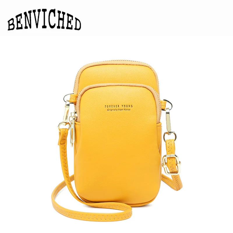Women bag 2022 new ladies mobile phone bag Korean version of the solid color shoulder bags