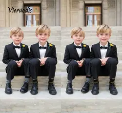 Индивидуальный заказ костюмы для мальчиков Детские костюмы Нарядные Костюмы для свадьбы смокинг для жениха из 2 предметов вечерние костюм