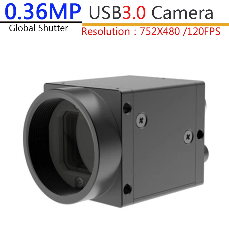 High Speed USB3.0 Industrial Digital Camera 0.36MP Monochrome Global