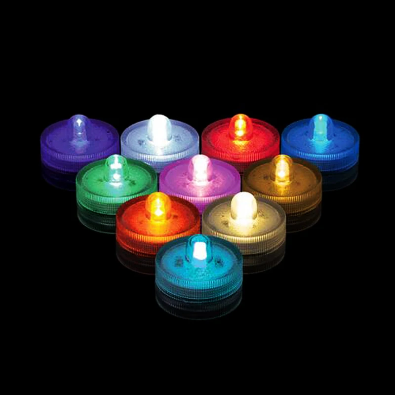 

120Pcs/Lot 3CM Mini Submersible LED Tea Light Candle for Wedding Centerpiece Holidays Home Decoration