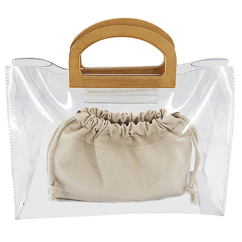 

Fashion Large Capacity Jelly Transparent Bags Women Casual Laides Beach Bag Luxury Handbags Women Bags