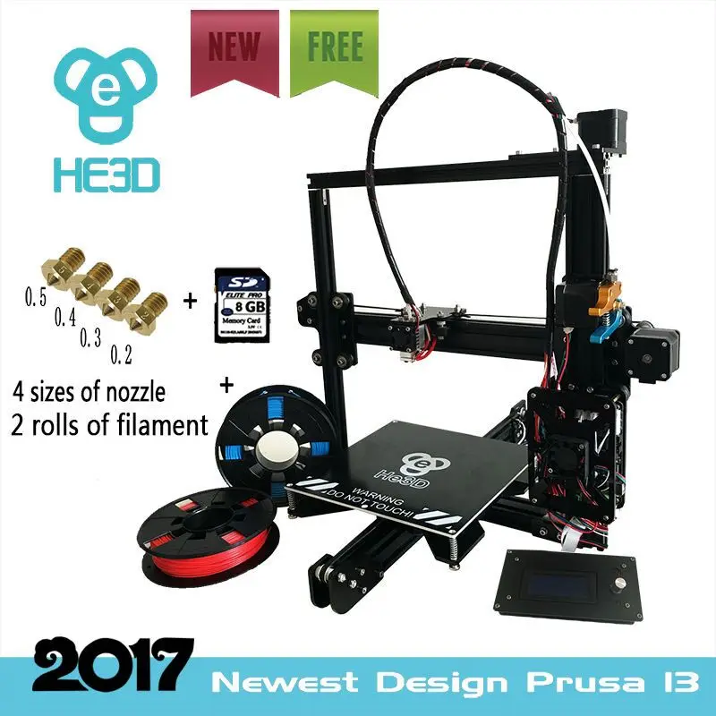 HE3D EI3 NEWEST auto level reprap prusa i3 large build 3d printer diy kit newest version control board