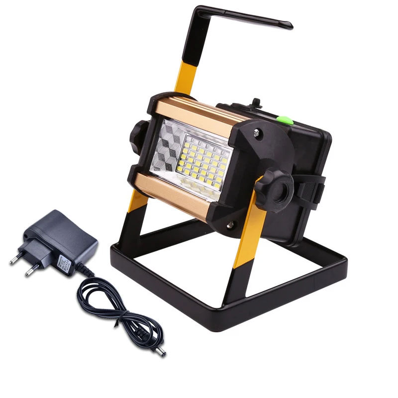 

50W Rechargeable LED Floodlight 36 LEDs Portable Flood Light Waterproof Outdoor Work Spotlight 18650 Battery Camping Tent Lamp