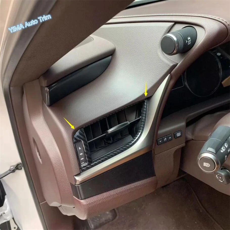 Lapetus сбоку Кондиционер выходное отверстие рамки Крышка отделка 2 шт. для Lexus ES ABS углерода волокно вид/стайлинга автомобилей
