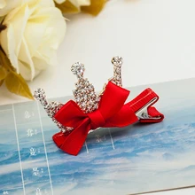 ELECOOL/1 шт.; детская корона для маленьких девочек; стразы принцессы; заколки для волос с кроличьими ушками; заколки для волос с кристаллами; аксессуары для волос; Лидер продаж