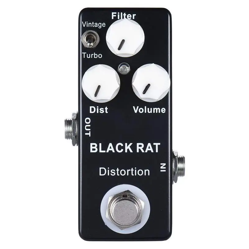 Mosky Black RAT Distortion мини гитарная педаль эффектов - Цвет: Black