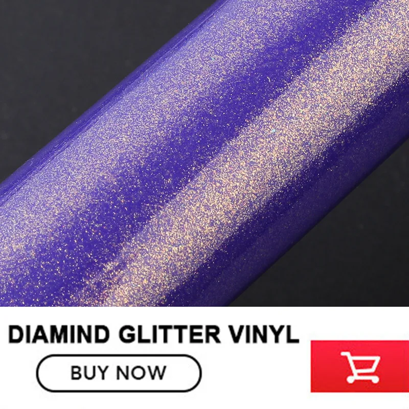 

Purple Pearl Flash Diamond Film Sheet High Glossy Luxury Sparkling Glitter Diamond Vinyl Car Wrap 1.52M*20M/roll