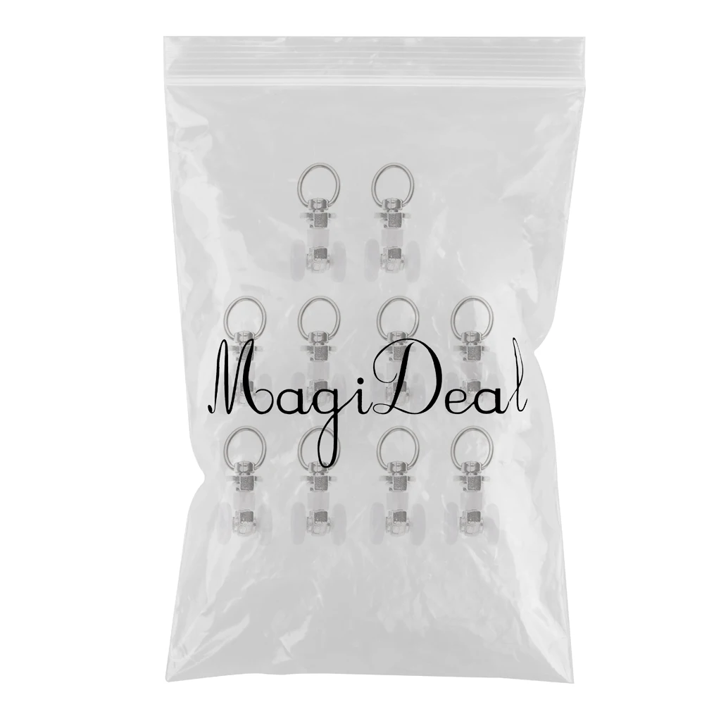 10 Piece Alloy Curtain Track Glider Rail Slide Wheels Roller Curtain Bracket Clips Hanger Holder Accessories Set