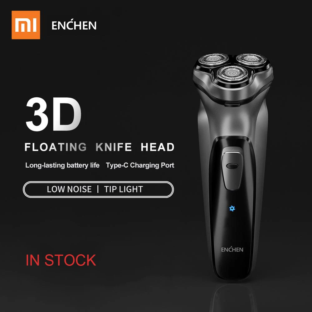 Дешево Xiaomi 2019 Новинка Enchen BlackStone 3D электрическая бритва Мужская моющаяся перезаряжаемая машинка для бритья бороды Type C