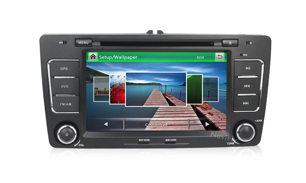 Best NaviFly car dvd player for SKODA Octavia 2009-2013 car gps radio player support canbus USB BT SD RDS 7"Capacitive Screen 2din 12