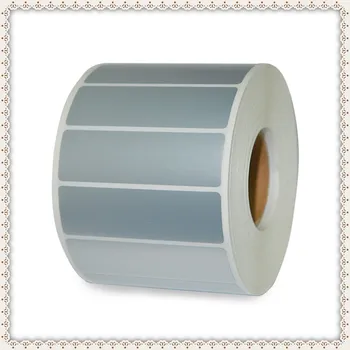 

60*20*2000 PET barcode matte silver sticker in roll for printer