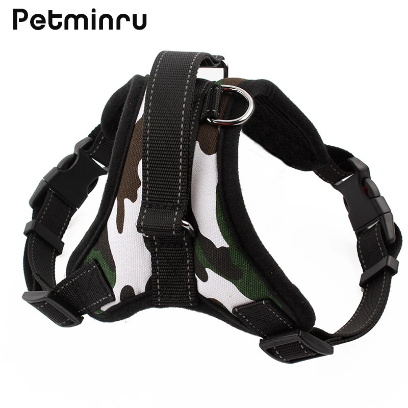Petminru Breathable medium large dog harness vest comfortable dog leash