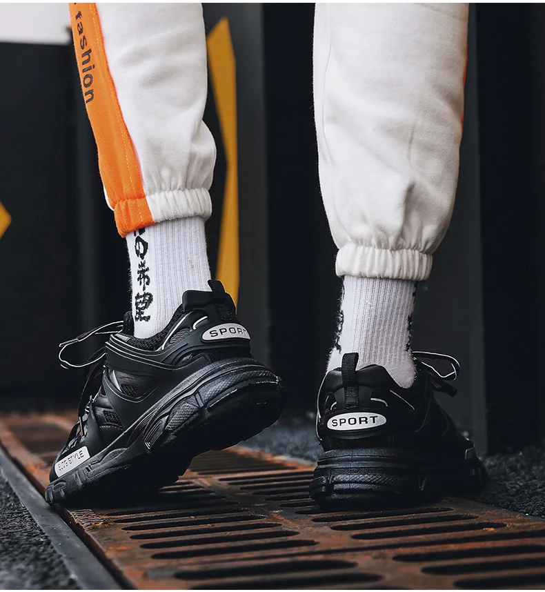 Mens Casual Shoes Chunky Sneaker Platform Trainers Sneakers Men Casual Shoes Mens High Shoes Men Sneakers Mesh Footwear 2019 New (5)