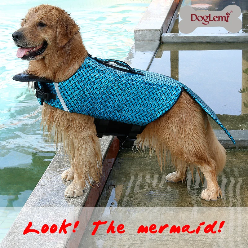 Pet Life Jacket Mermaid Turned Dog Swimming Clothes Puppy Swimsuit Vest