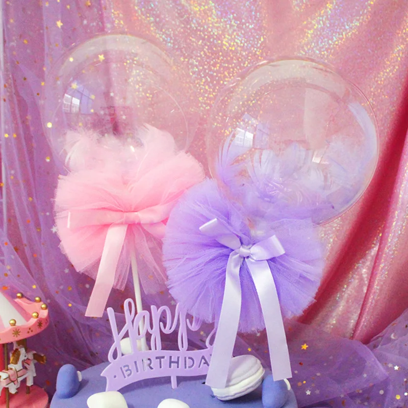 1 Набор, 5 дюймов, воздушный шар "Конфетти", украшение для торта, украшение с соломенной лентой, стол для душа ребенка на день рождения, свадьбу, вечеринку, воздушный шар, Топпер