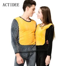 Actidee Нижнее Бельё для девочек зимние мужские теплые Термальность Нижнее Бельё для девочек Шерсть Кальсоны для женщин комплекты термобелья толстый бархат Кальсоны для женщин комплект 40off