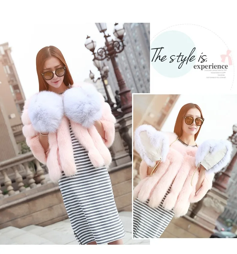 2017 новое поступление модное Fox Мех животных Прихватки для мангала Для женщин Элитная Мех животных перчатки зимние теплые руки рукавицы