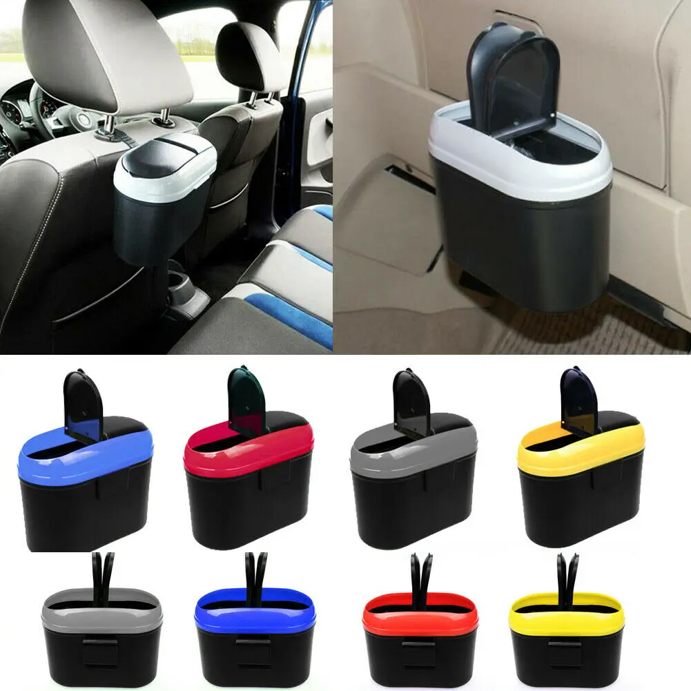 

Home Auto Car Mini Waste Trash Rubbish Bin Can Storage Holder Garbage Dust Case