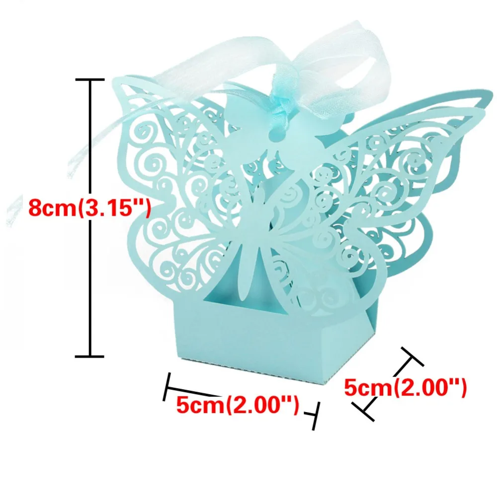 OurWarm 10 шт. бумажные коробки конфет бабочки, свадебные украшения вечерние коробки для подарков много цветов на день рождения