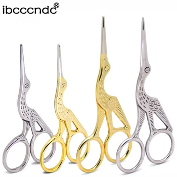 

Vintage Stainless Steel Nail Scissors Eyebrows Nose Hair Trim Manicure Nail Art Tool Beauty Makeup Tool Trimmer With Sharp Head