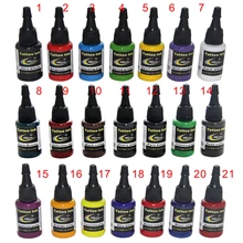 21 шт. высокое qunlitypermanent макияж Пигментные чернила 15 мл краски татуировки 21 цветов чернил татуировки комплект