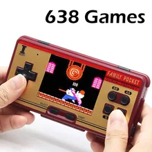 Ретро портативная мини портативная игровая консоль 8 бит 3 дюйма HD цветной lcd детский Видео игровой плеер встроенный 638 игр Supprot tv AV Out