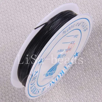 

Free Shipping 1Pcs New 0.8MM Black Crystal Stretch Elastic Cord 6.5M 10PCS RN092