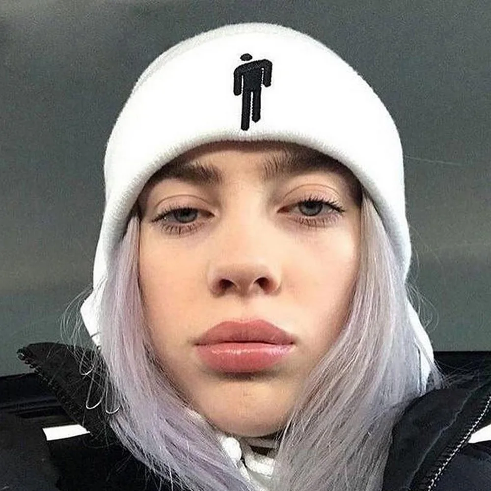 

2019 Billie Eilish Beanies Hats Cuffed Plain Beanie Warm Knitted Winter Hats for Men Women Solid Hip-hop Toca Gorro TTM-CZX5