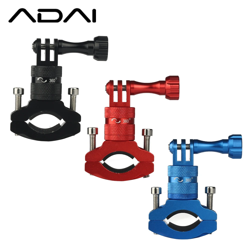 

ADAI Bike Handlebar Mount,360 Degrees Rotation Aluminum Bicycle Seatpost Mount Compatible with GoPro Hero 7/6 5 Black,4 Session
