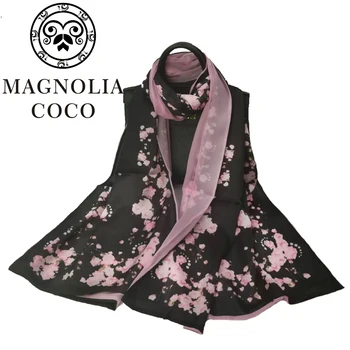 

New Winter Scarves 100% Printed Silk Scarves Ms. Double Real Silk Pashmina 180 * 65 Long Scarf Ms. Scarves Clothing Accessories