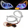 2Pcs/Lot 45cm 60cm DRL Daytime Running Lamp Flexible Car Soft Tube LED Strip Light Headlight white+yellow Turn Signal Light ► Photo 2/6