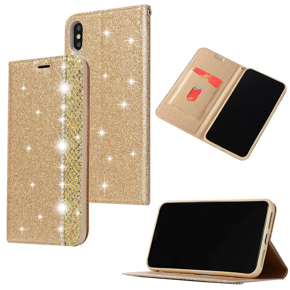 KISSCASE чехол для iPhone XS Max XR XS X Bling Glitter большой Бриллиантовый Шипованный чехол для iPhone 7 Plus 7 8 6 S 6 Plus Capinhas Coque сумка