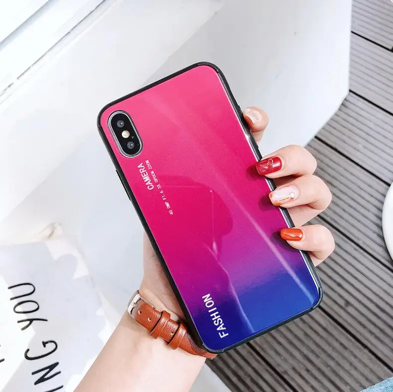 Gradient Shock Proof Phone Case for iPhone X XS MAX XR Fashion Fitted